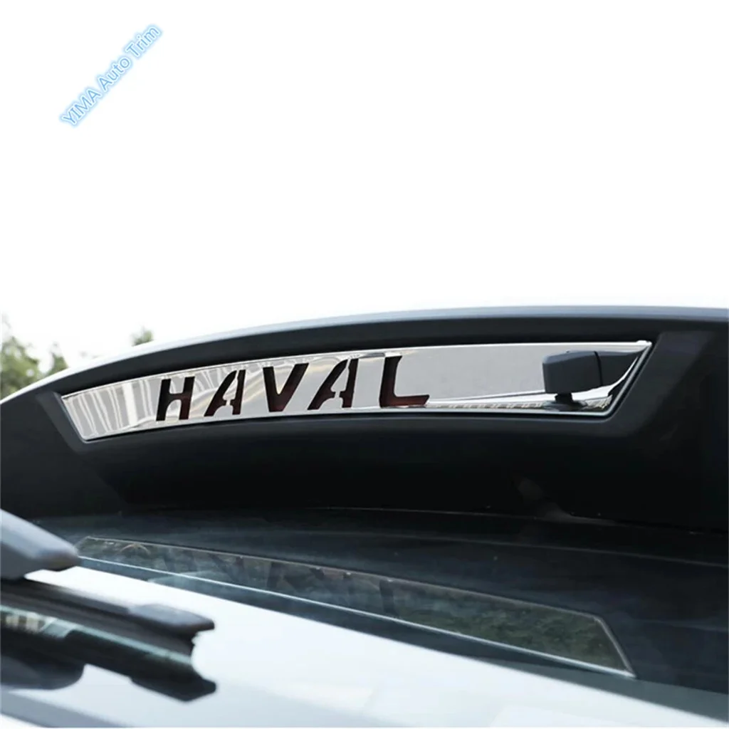 Rear Trunk Lid Cover Tailgate Trim Back Door Handle Protector Strip High Mounted Stop Lamp Sticker For Haval Jolion 2021 - 2024