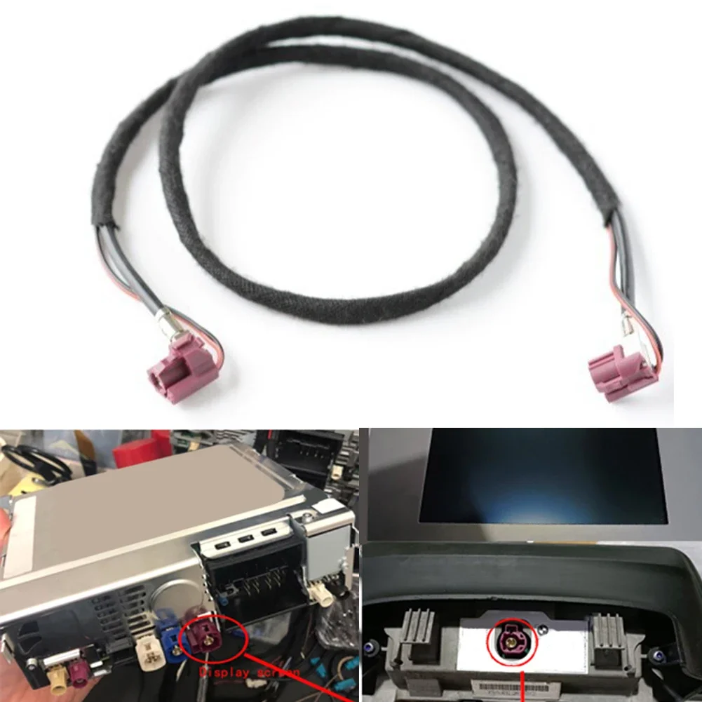 

80CM Car Small Host And- Small Display Connection- Cable Black- 12V Back Of The Host Video Cable- For BMW For EVo Host-