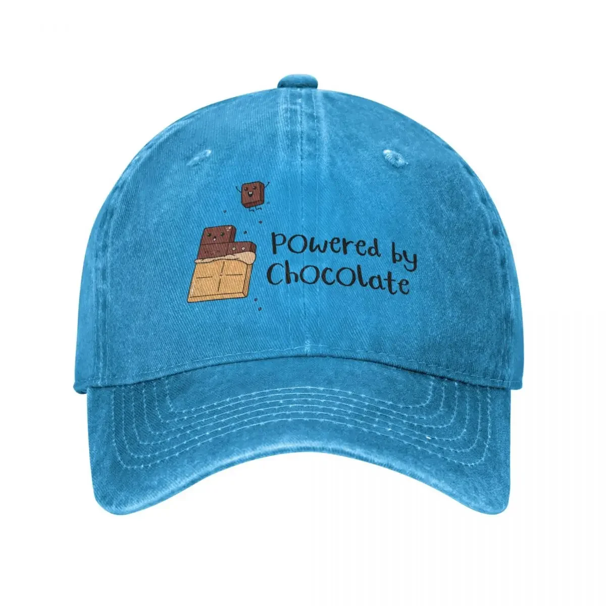 

Powered by chocolate kawaii design Baseball Cap Brand Man Caps Hiking Hat Women'S Beach Outlet Men'S