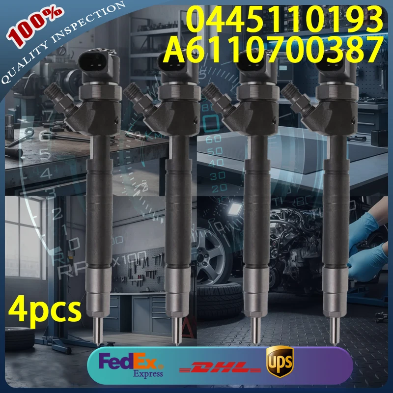 

0445110193 Common Rail Diesel Injector A6110700387 for Mercedes-Benz Viano Vito W211 S211 E280 E320 CDI Diesel Engine 4pcs