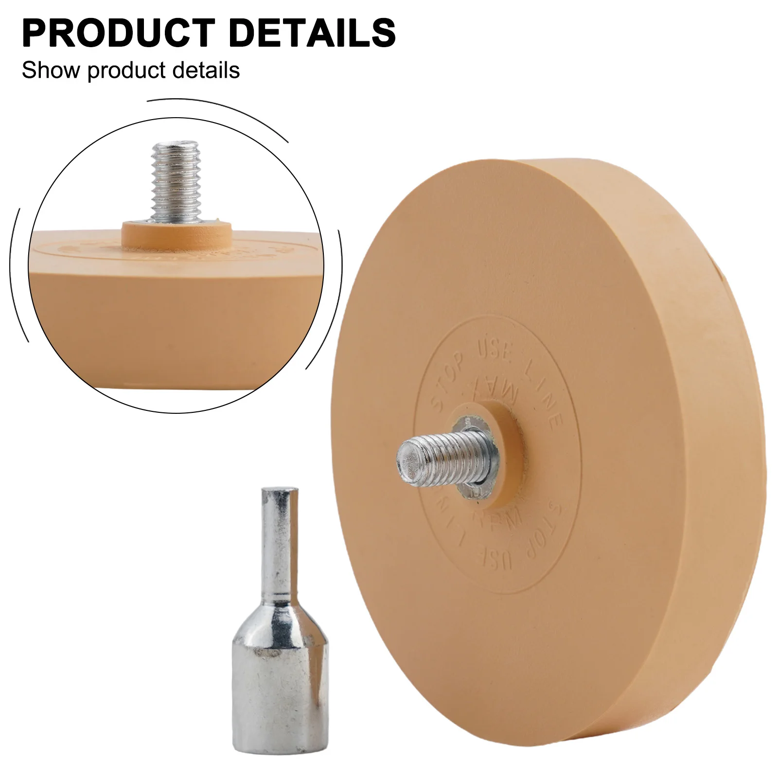 88mm Rubber Eraser Wheel for Vinyl Removal on Automotive Painted Surfaces Compatible with Standard Electric Drill Arbors