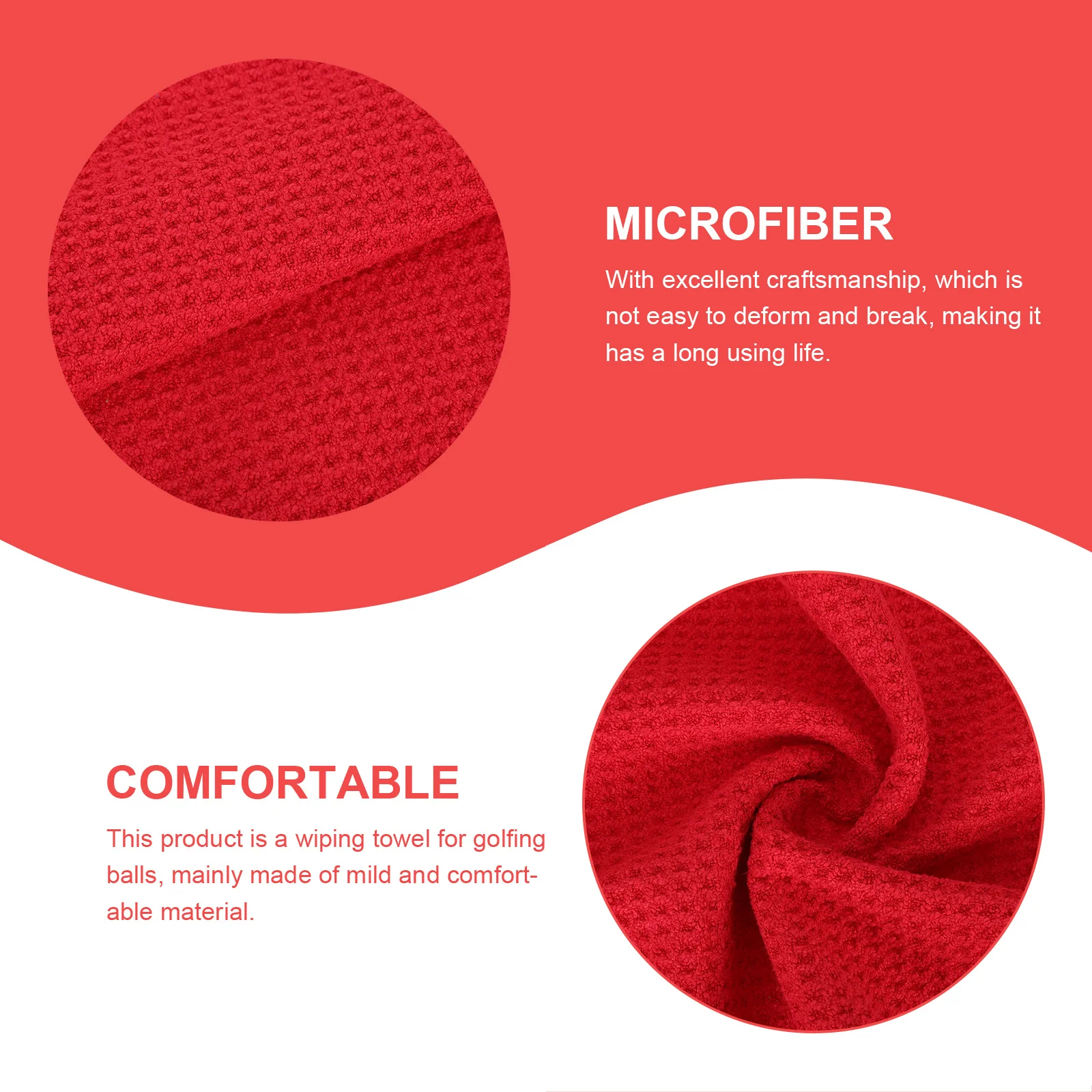 

5Pcs Sports Towel Golf Wipe Microfiber Portable Outdoor Balls Cleaner Towel Buckle Golfing Supplies Ball Golfs Ball Cleaner