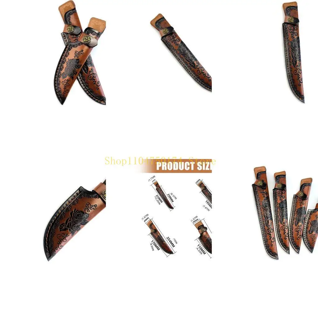 Strong Cattlehide Cutter Case Secure Suitable Survival Equipment And Gastronomic Equipment Top Sale