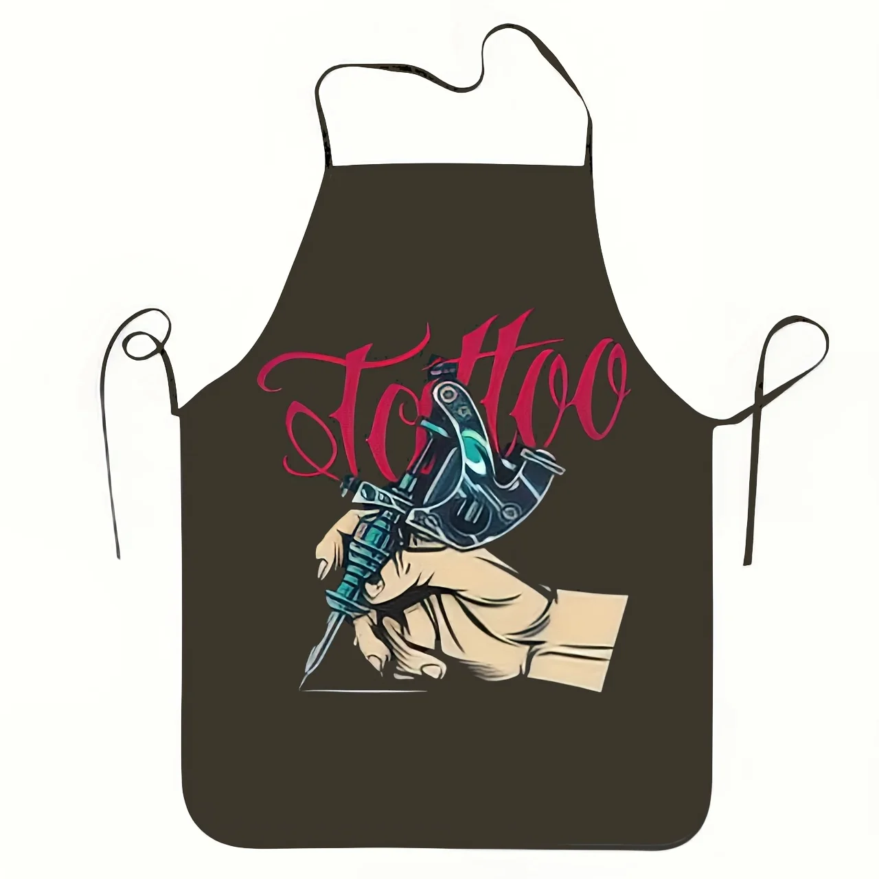 1pc Tattoo Artist Large Size Apron - Durable Polyester Print, Suitable for Chefs, Cooking, Gardening, Craftsmen