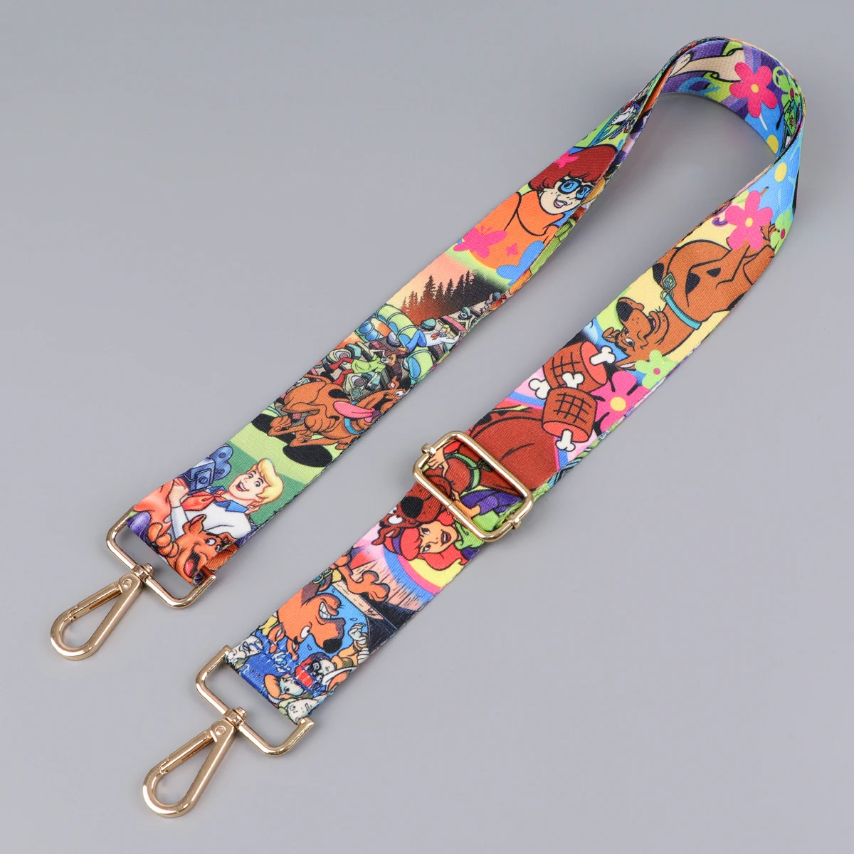 Cartoon Dog Shoulder Bag Strap para mulheres, bolsa ajustável corrente, fivela de metal, macio, largo, bolsa, Nylon