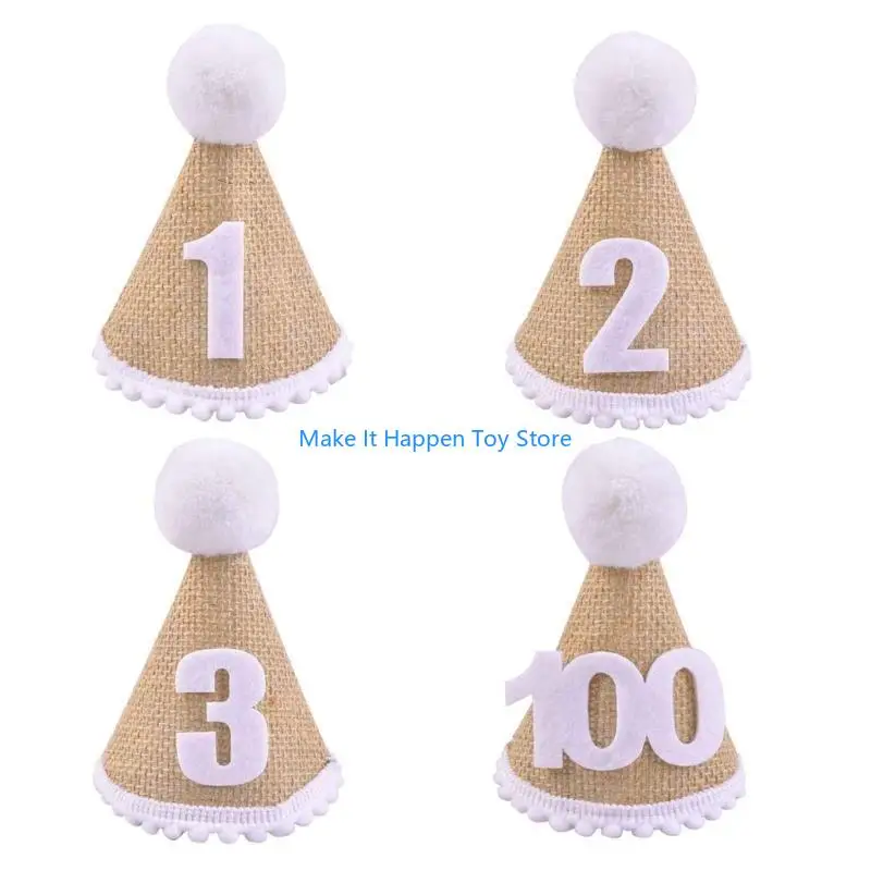 

28EC Toddlers Party Hat Pointed Hat Baby Birthday Party Hats First Birthday Headwear