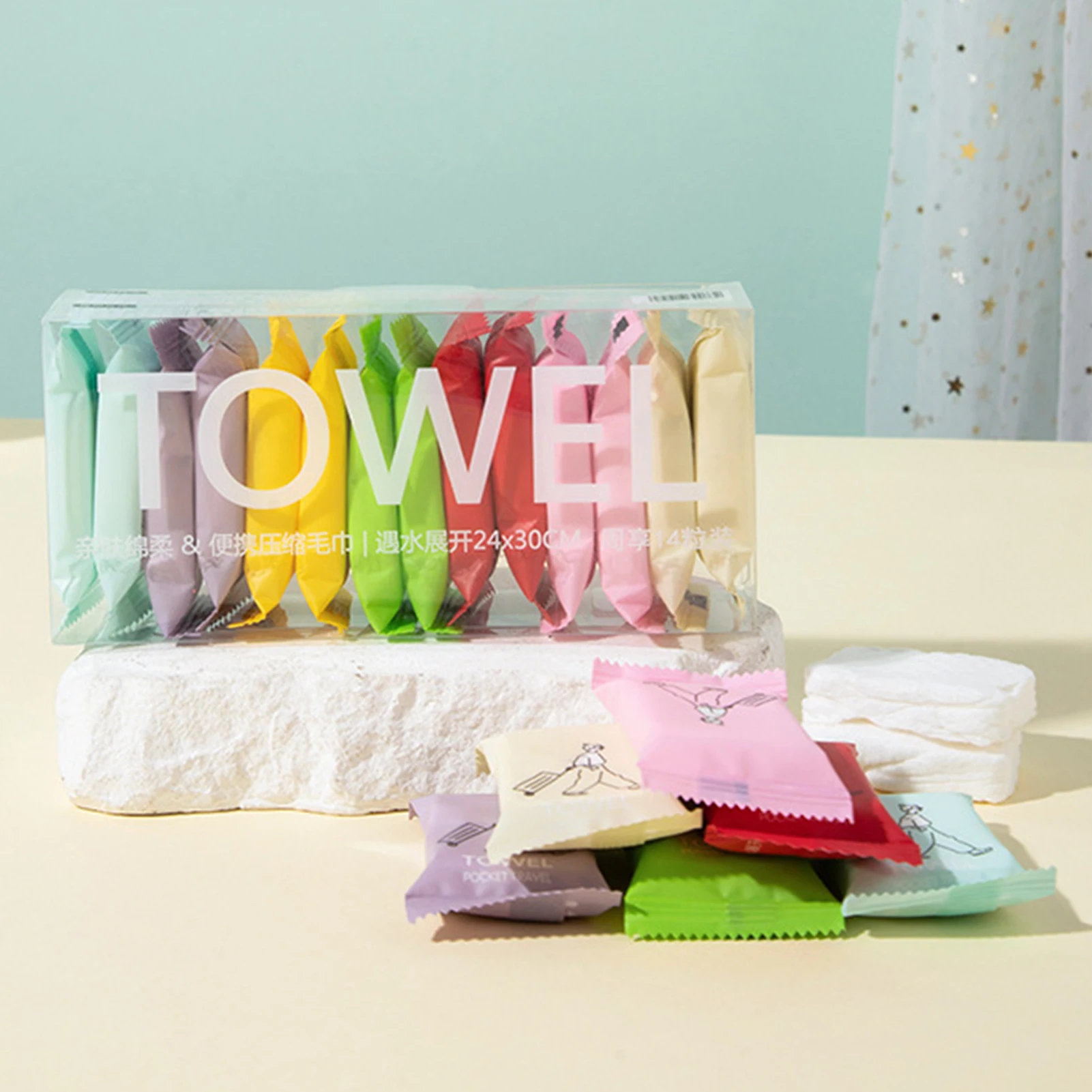 Soft Compressed Face Towels Portable Cotton Facial Cleansing Wipes for Travel Business Trip Outdoor Essentials Durable