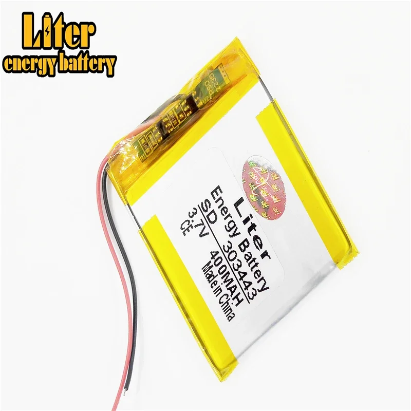 3.7V 400mAh 303443 Lithium Polymer Li-Po li ion Rechargeable Battery cells For Mp3 MP4 MP5 GPS  mobile bluetooth