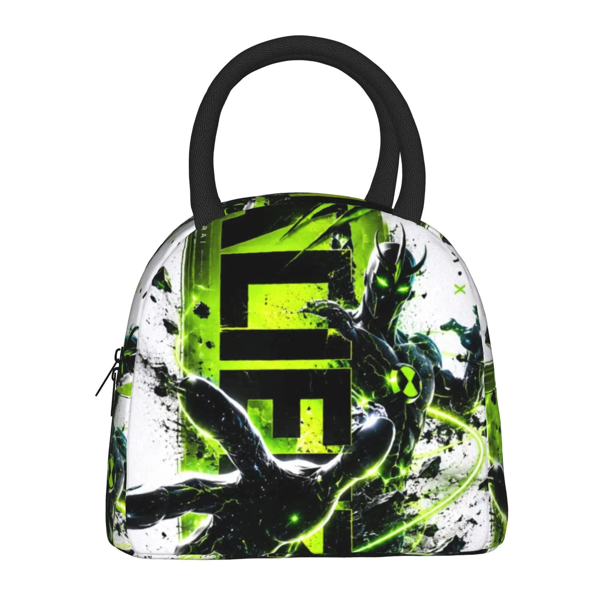 Back to school season Ben 10 Food Bag Ben10 Alien X Stylized Poster Large Capacity Fashionable Personalised Leakproof Lunch Bag