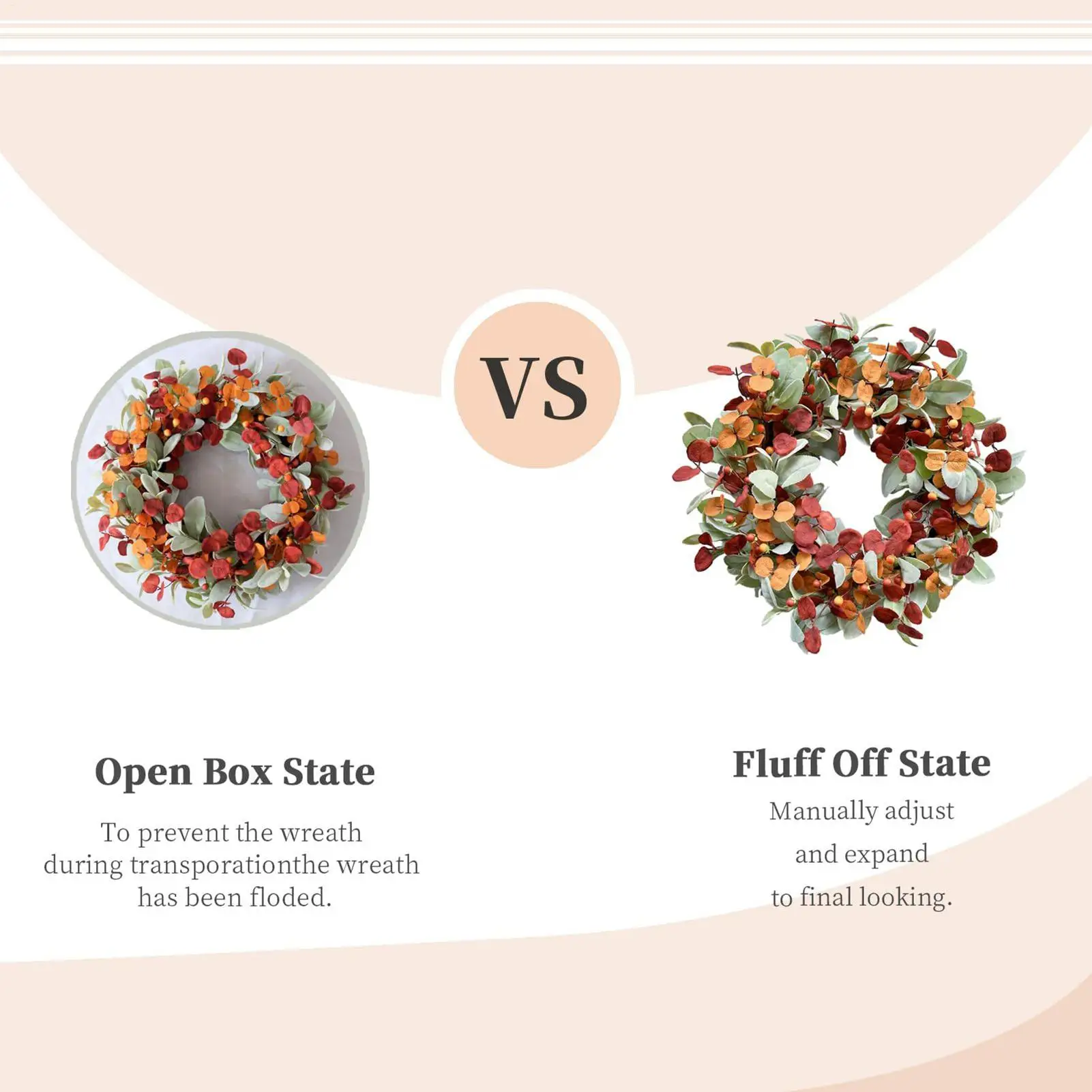 

Harvest Fall Wreaths Autumn Door Wreath Autumn Garland Wall Decor For Apartment Kitchen Porch Farmhouse Entrance Indoors Window