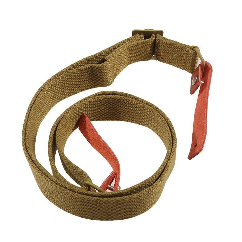 Original Gun Sling softair caccia tiro regolabile in pelle a due punti AK Rifle Strap Outdoor Survival Belt