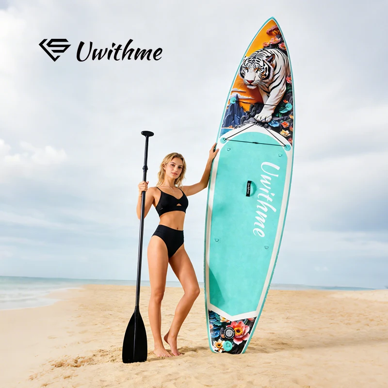 

Inflatable Stand Up Paddle Board SUP Board Surfboard Kayak 11'6''x33''x6' Surf Set PaddleBoard Fin Foot Rope Pump Inflator Canoe