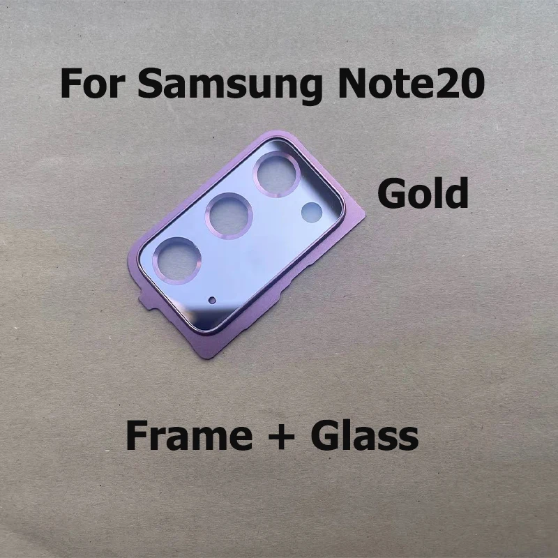 New For Samsung Galaxy Note 20 Note20 Ultra Back Camera Lens Rear Camera Glass Cover With Frame Glue Sticker Adhesive