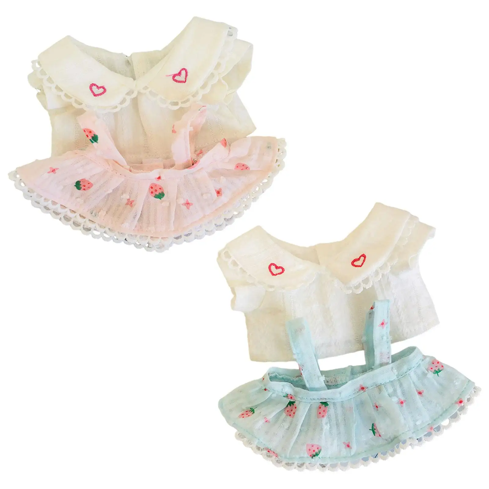 Roupas de boneca de pelúcia moda vestir-se dramatização fingir jogar vestido de boneca DIY