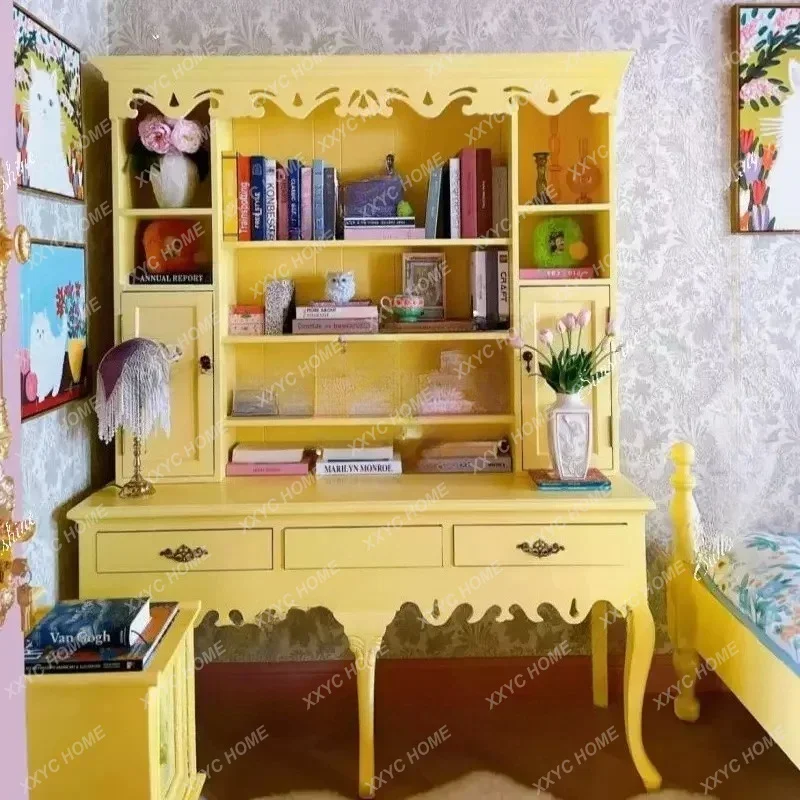 retro solid wood cabinet classical writing table/simple modern drawer decoration