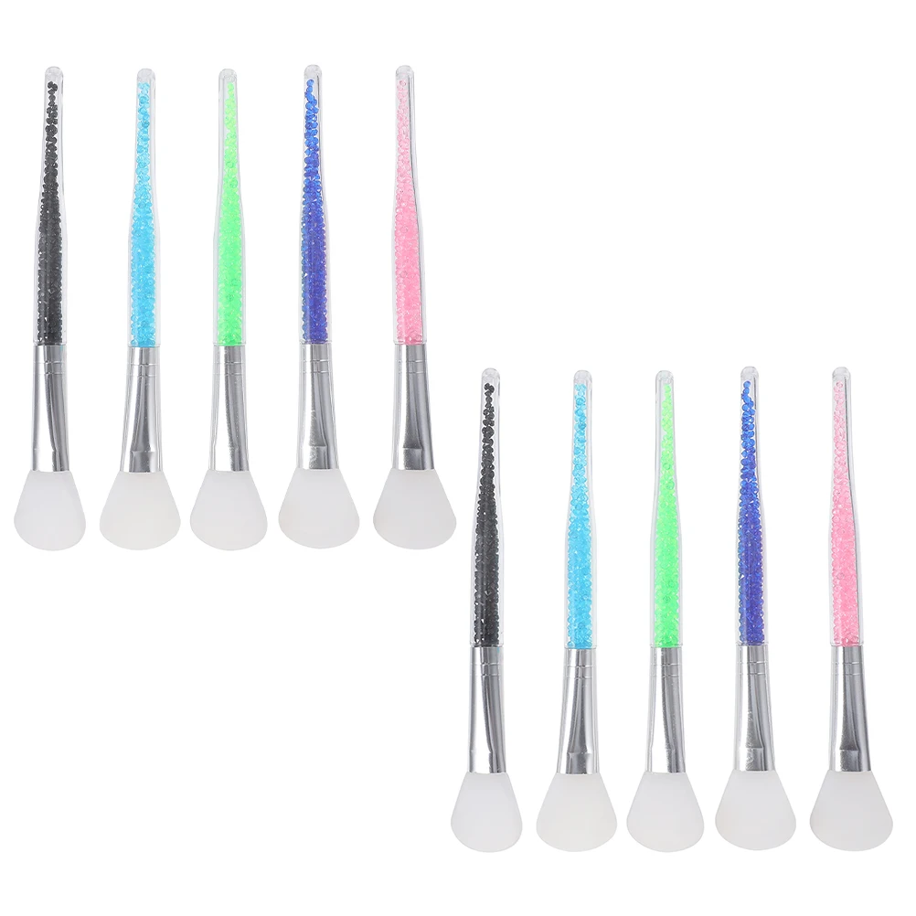 

10pcs Makeup Silicone Practical Face Brush Head for Face Mask Practical Beauty Supplies Plastic Tools Skin Care Lightweight