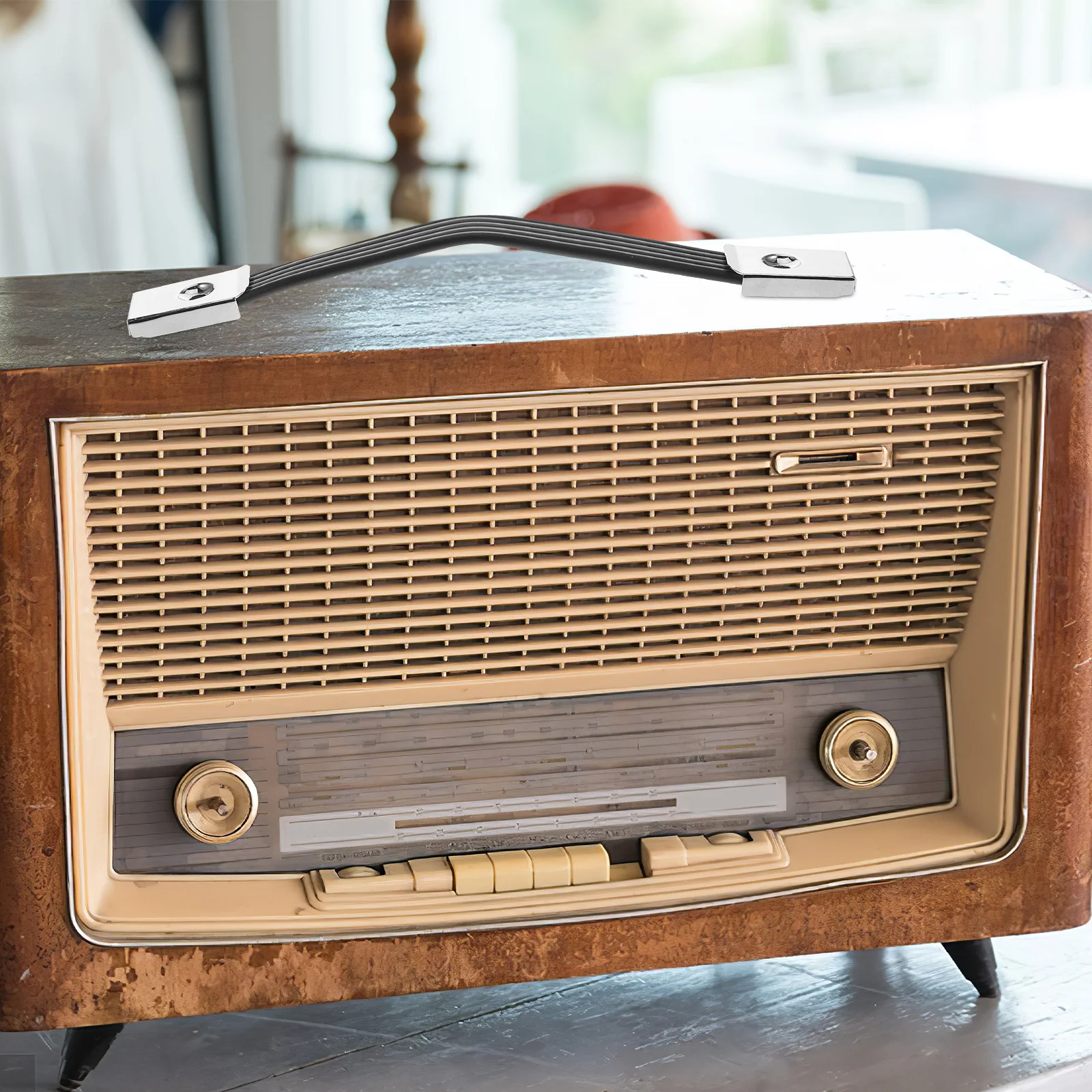 

4pcs Rubber Speaker Handles Durable Alloy Reinforced Portable Strap For Amplifier Outdoor Home Audio Use Speaker Cabinet Handle