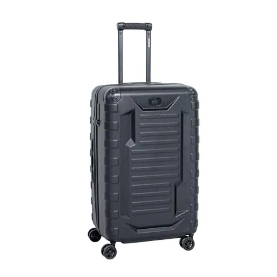

Renegade Vault Wheeled Travel Bag for airport travel, polycarbonate shell, matte black, ultra-durable 4-wheel spinner system wi