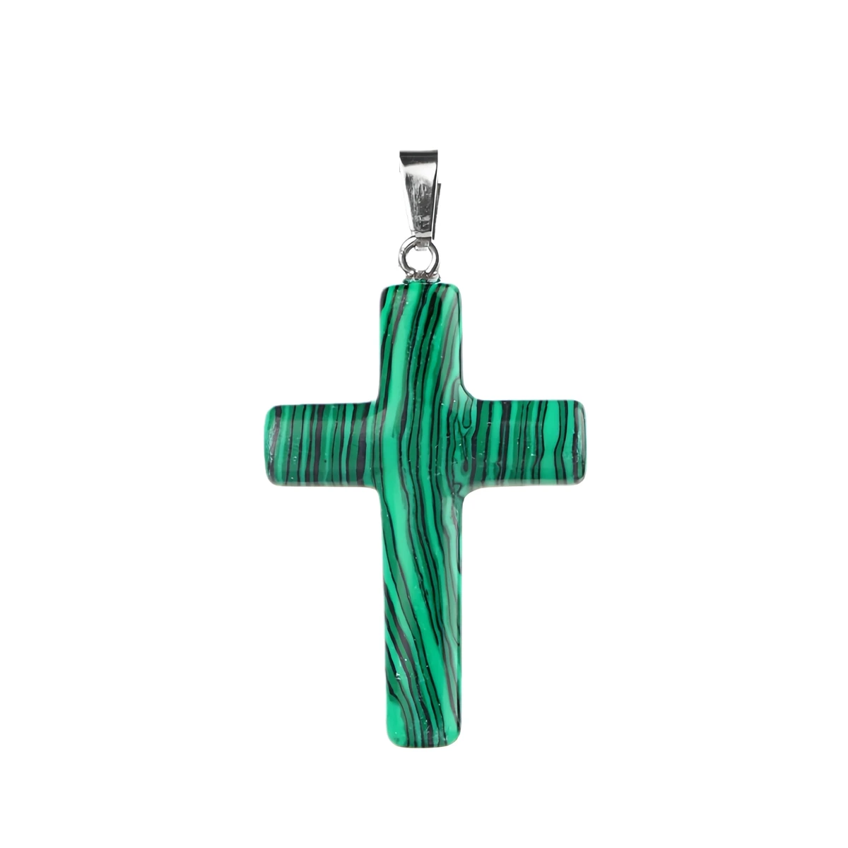 اليدوية مشتهى الملكيت الصليب الأحجار الكريمة قلادة قلادة للنساء الرجال شفاء شقرا 27x40 مللي متر كريستال دلايات المختنق مجوهرات #2