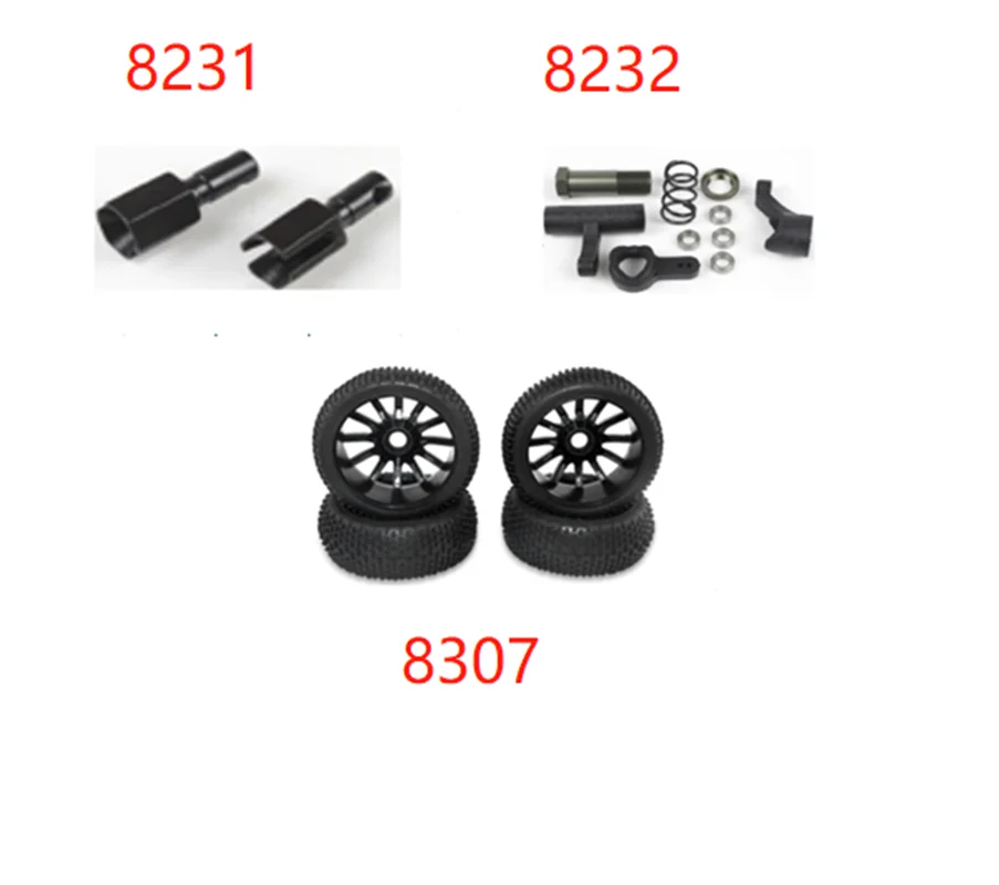 

Rc Car Accessories 1/8 ZD Racing Parts 8231 Center Differential Joints 8232 Steering 8307 Pre-glued Tires