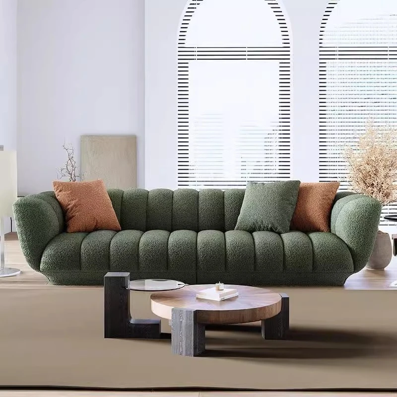 Italian minimalist fabric sofa modern creative living room sofa hotel villa designer single double triple sofa