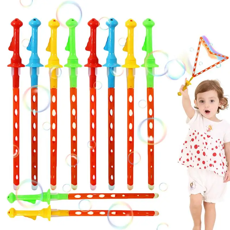 Baguette à bulles pour jeu d'extérieur, jouets soufflants, cadeaux de fête, longueur 46cm, jouets d'été pour maison intérieure et extérieure, 10 pièces