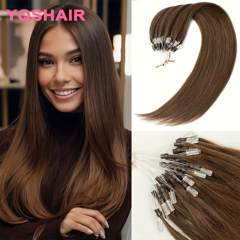 

Прямые накладные пряди для наращивания волос Micor Loop, блонд, натуральные, из настоящих человеческих волос, кератиновые капсулы для наращивания, 50 шт.