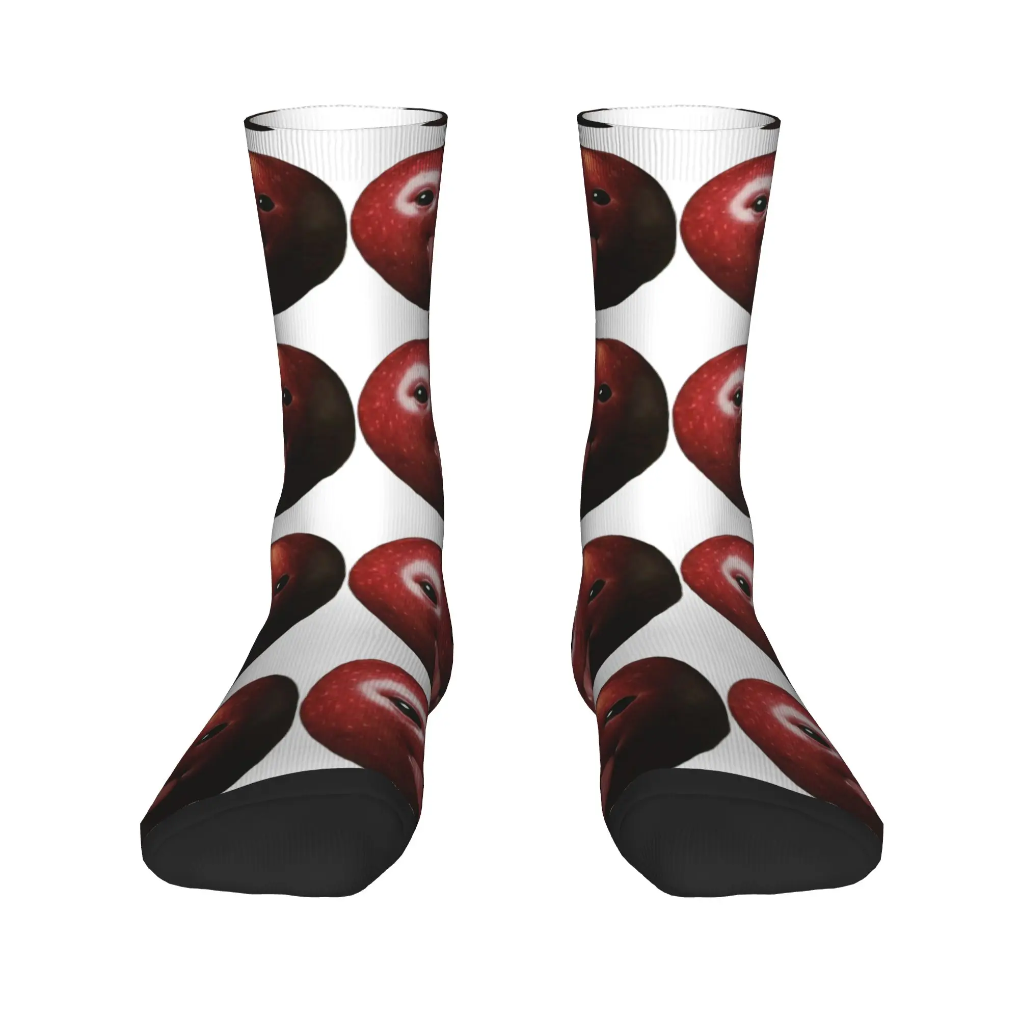 Funny Silly Ai Apple Gen Z Meme BrainRot Humor Tongue Out Stockings  Elegant Socks Winter Non Slip Socks Men's Warm Soft Socks