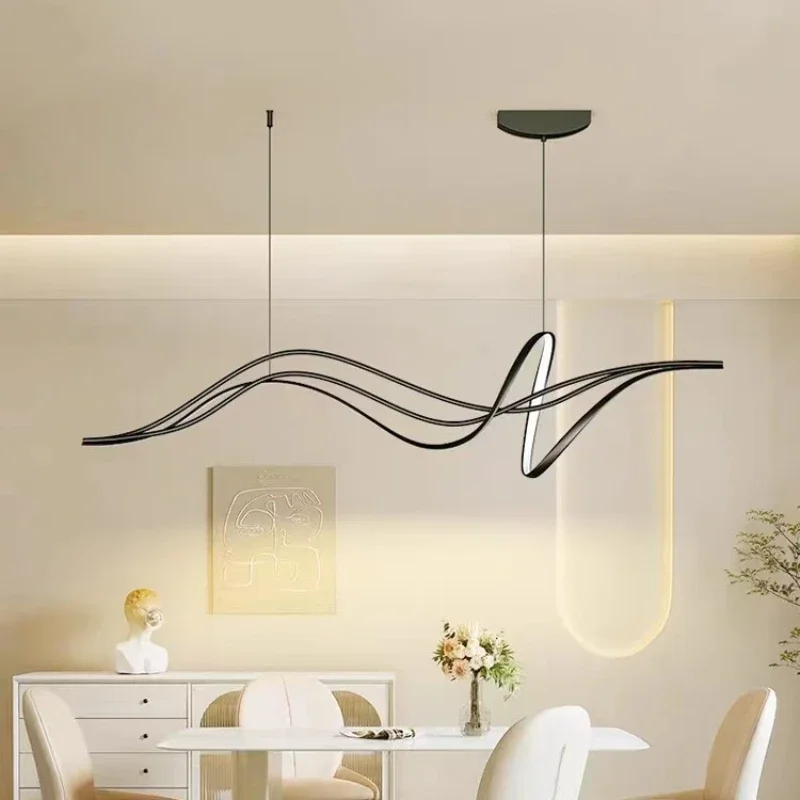 Nordic Minimalist Led Pendant Lights Dimmable for Living Dining Room Salon Table Stylish Chandelier Lamp Indoor Lighting Fixture