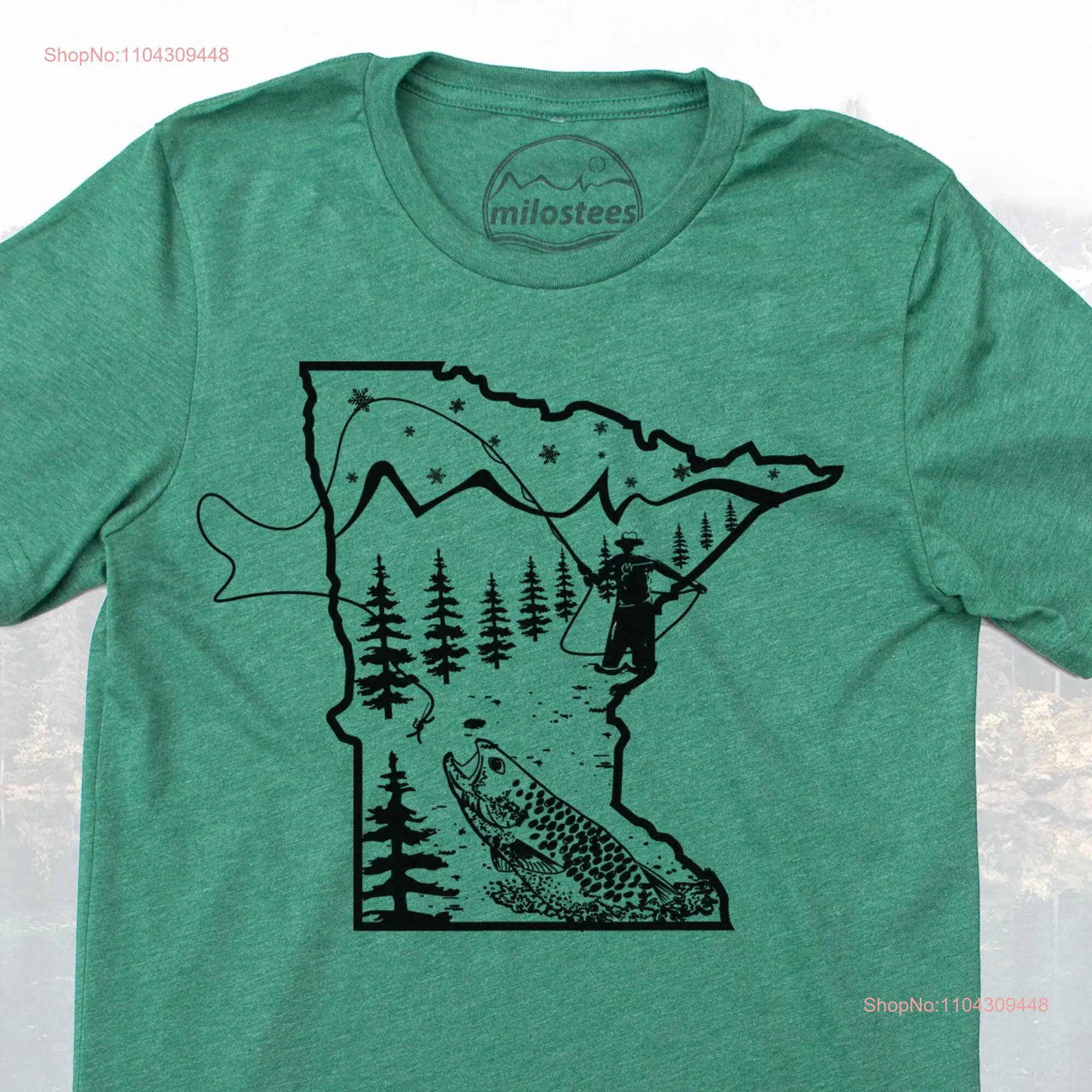 Minnesota T Shirt fly fish the land of 10 000 lakes in a soft tee great for fishing trips and casual days North Star State