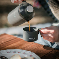 ALOCS Coffee Cup Wall Mounted Coffee Cup with Handle, Anti Drop, Portable and Simple Drinking Cup, Teacup