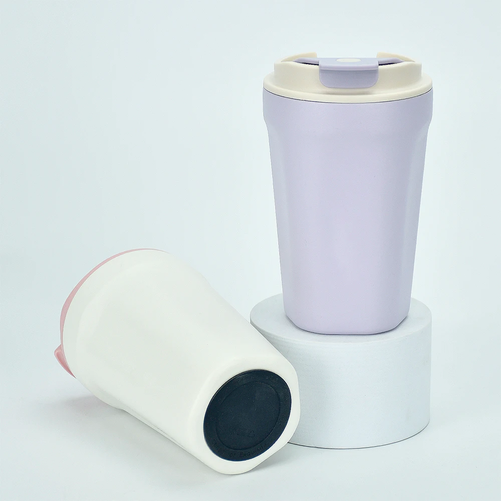 Stainless Steel Coffee Cup Double Wall Vacuum Flask Thermos Mug Pink Insulated Cup Portable Car Travel Mug