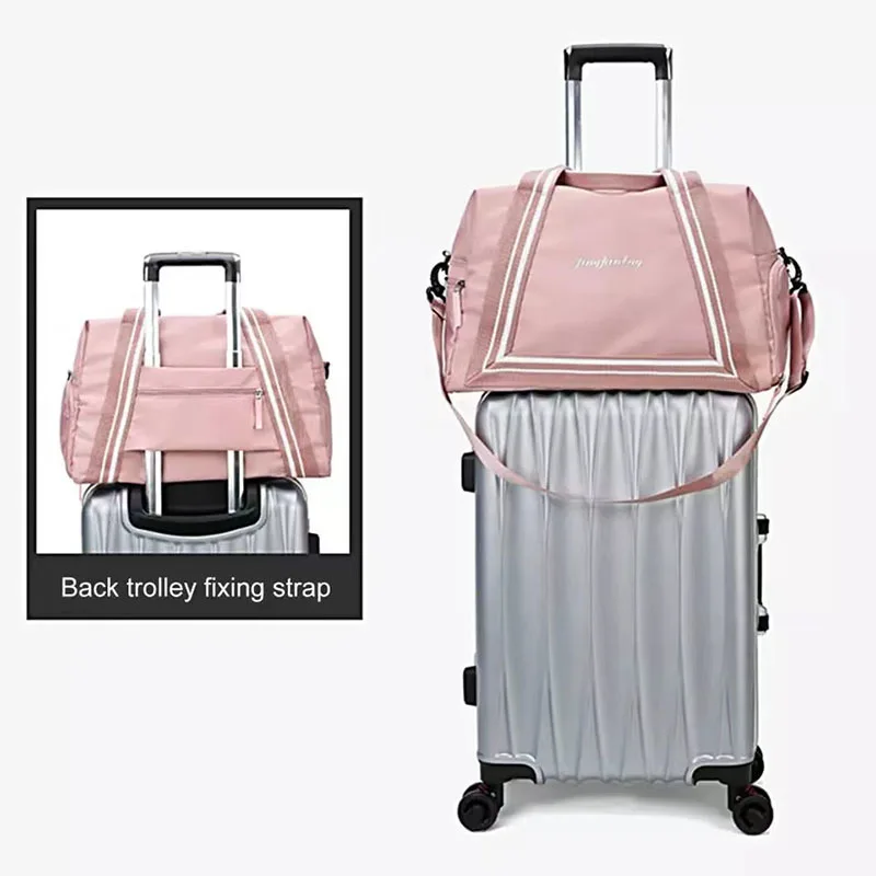 2024 New Travel Bag Large Capacity Dry And Wet Separation Fitness Bag Travel Luggage Bag Boarding Bag Independent Shoe Storage