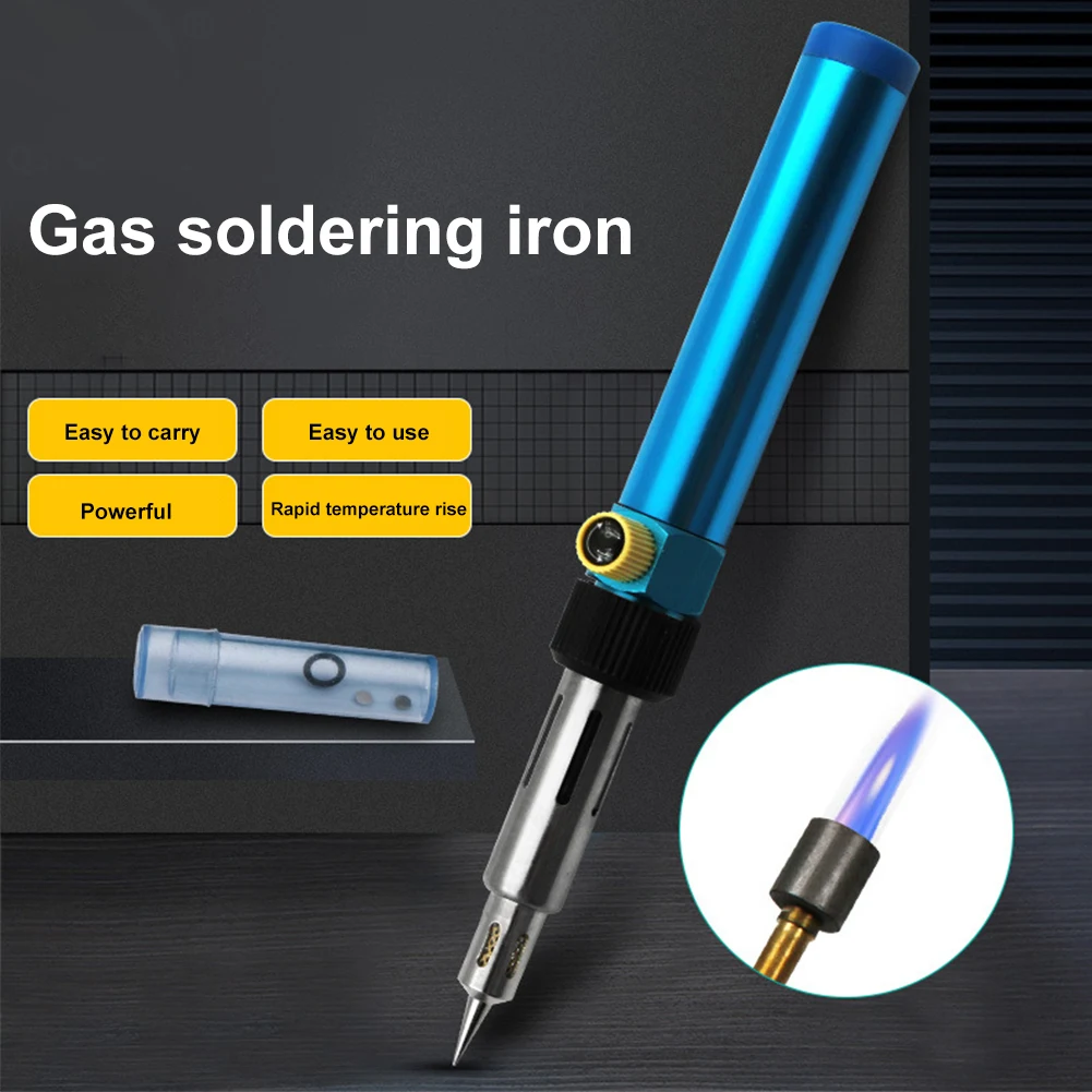 Portable Soldering Iron Pen Adjustable Temperature Burner Blow Butane Gas Soldering Iron Kit Repair Solder Welding Tool Cordless