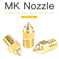 5Pcs Brass Nozzles For Ender-3/CR-10/CR-10S Pro CR6 SE Hotend J-head Extruder Hotend Kit for Creality 3d Printer Parts