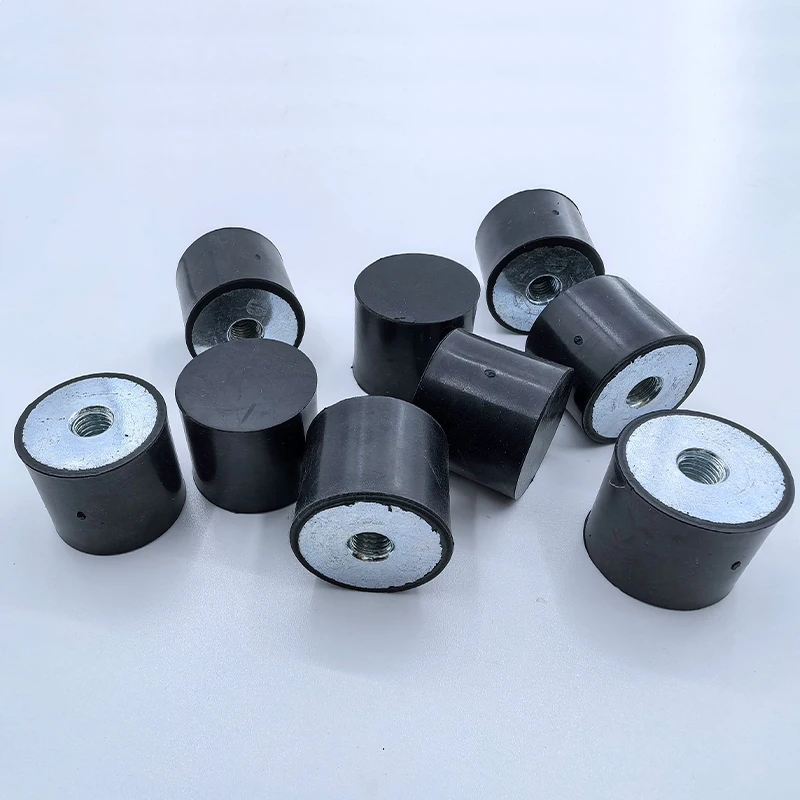 1-10Pcs DE-Type Rubber Shock Absorber M3 M4 M5 M6 M8 M10 M12 M16 M20 Single Thread Female-End Isolation Mount Damper Dia 8-150mm