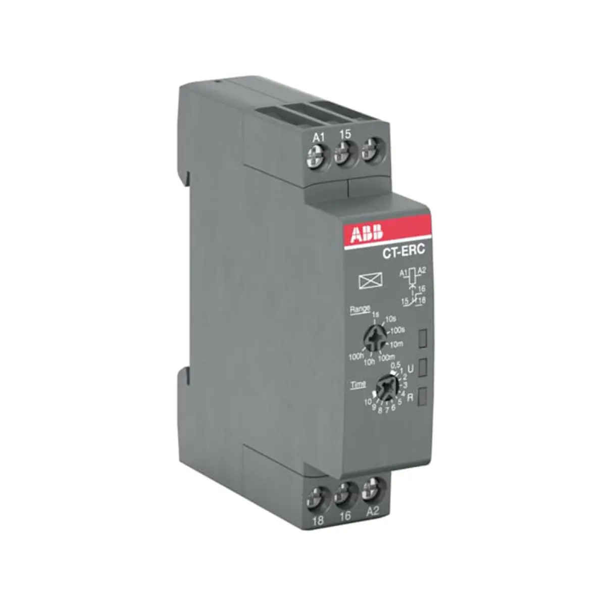 1SVR508100R0000 10230081 CT-ERC.12 Time relay, ON-delay 1c/o, 24-48VDC/24-240VAC