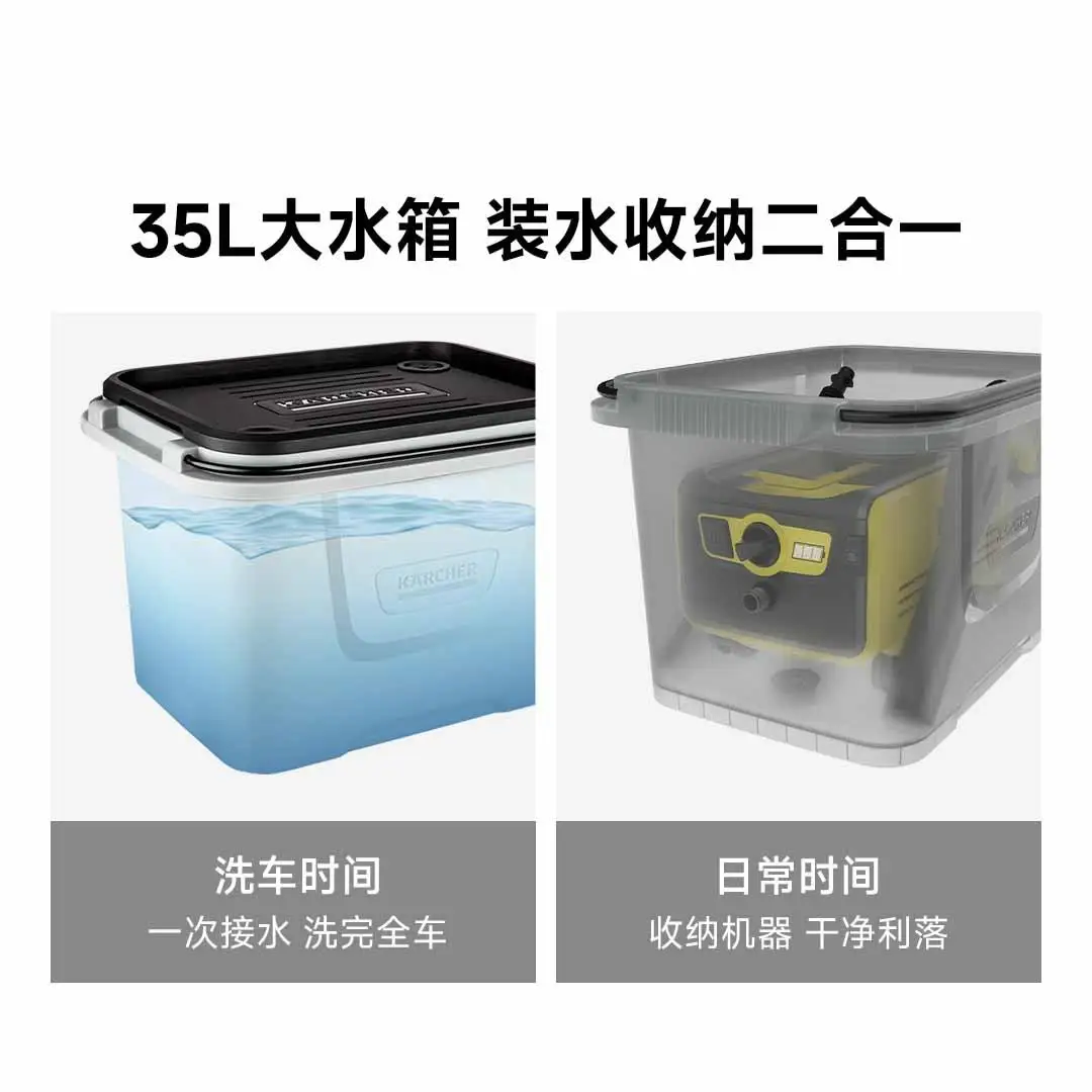 KARCHER K2FMPLUS 36V 무선 청소 기계 충전식 리튬 배터리 휴대용 고압 청소 기계