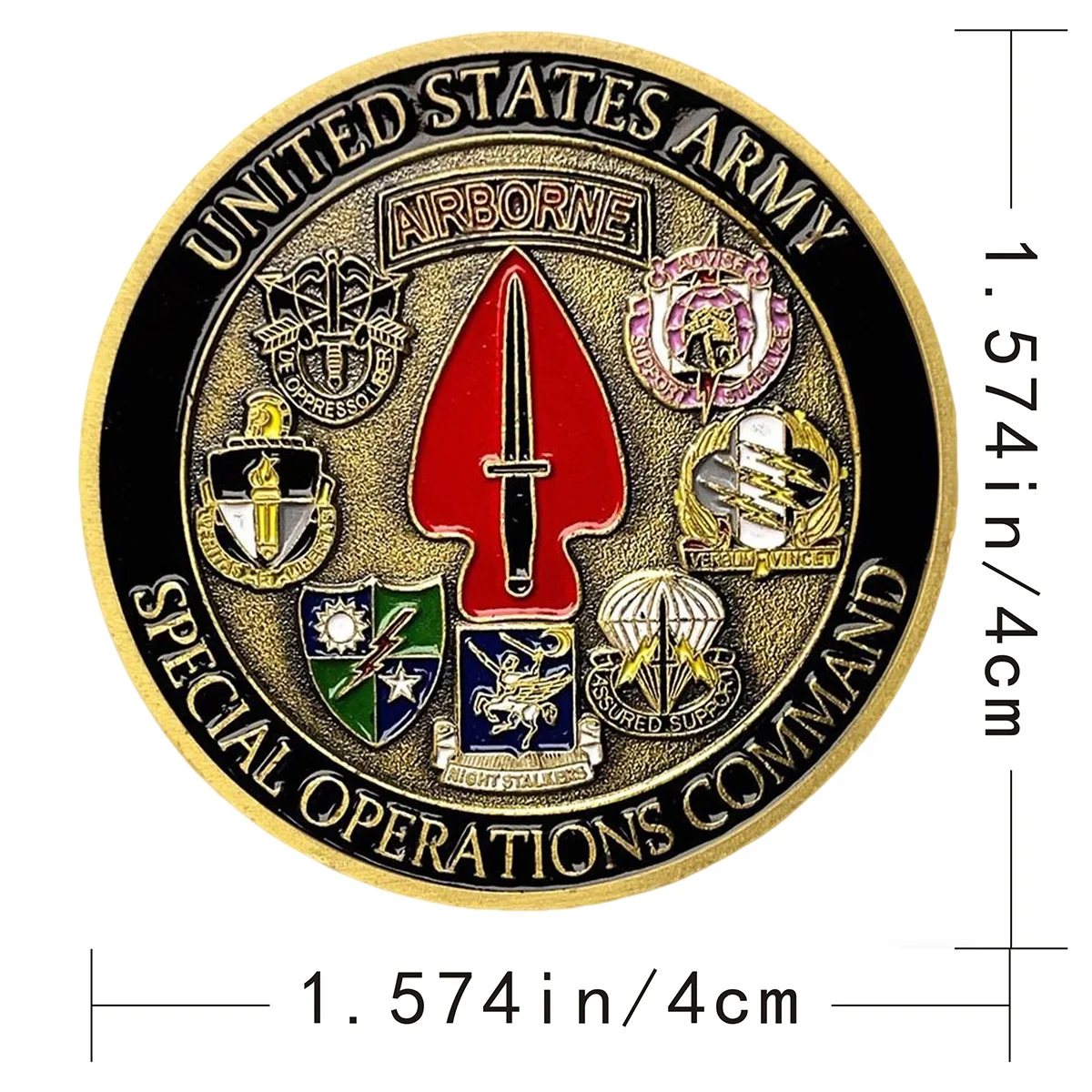 Army Special Operations Command Commemorative Coin Souvenir Bronze Plated Airbrone Collectible Coin Home Decoration