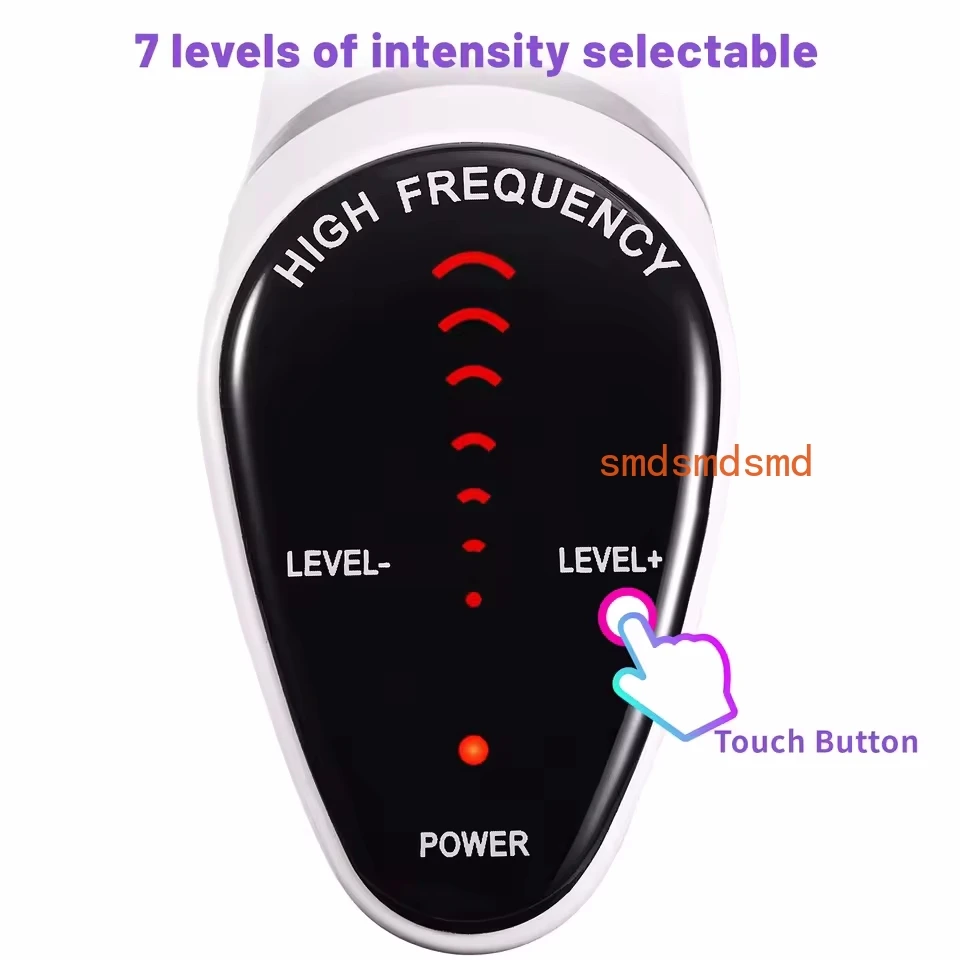 6 in 1 Touch Panel High Frequency Facial Machine For Hair Face Electrotherapy Wand Argon Treatment Acne Skin Care