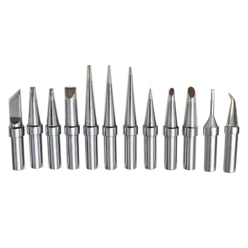 

12 PCS Replacement Soldering Iron ET Tips Red Copper For Weller WE1010NA WES51 WESD51 PES51 WEP70 Soldering Tips