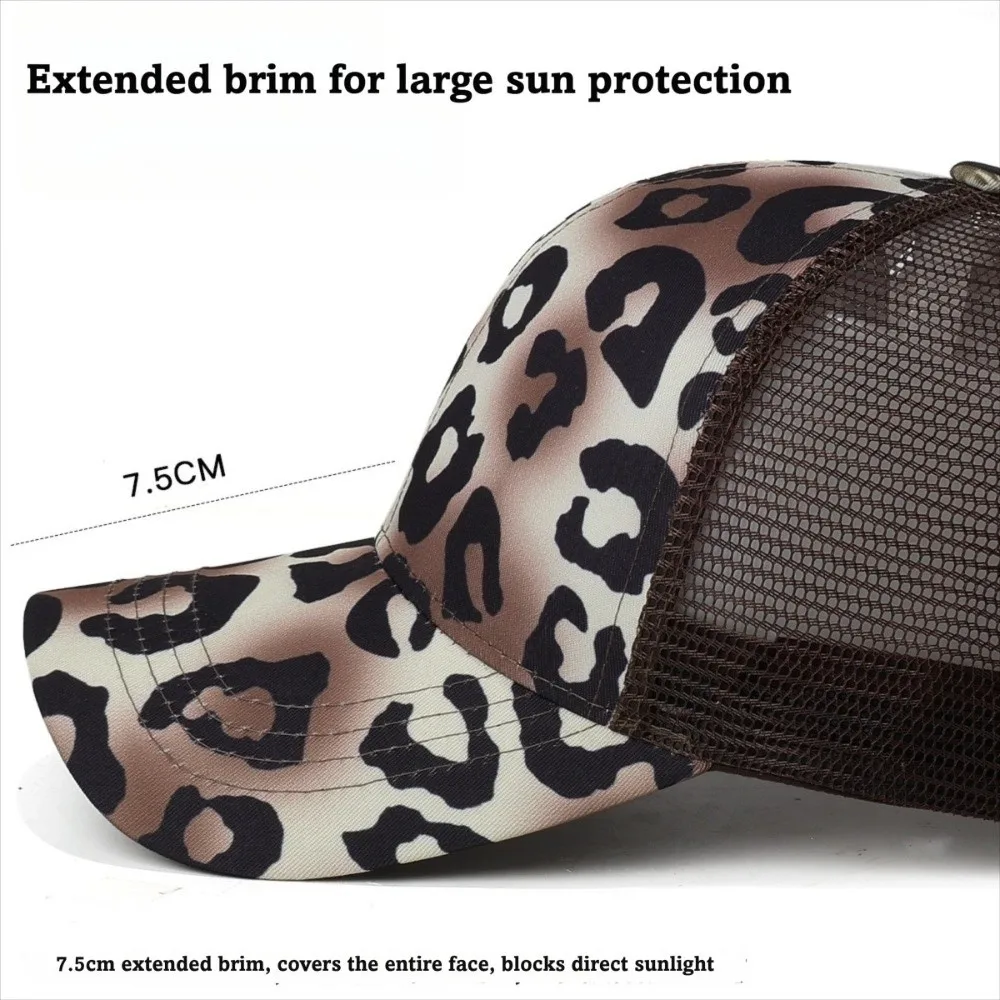 UV Protection Mesh Baseball Caps Hollow Out Back High Ponytail Design Ponytail Hats Breathable Mesh Adjustable Visor Hat