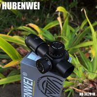 3x28IR Fixed Optic Short Riflescope Green Red Illuminatetion Compact Rifle Scope Hunting Airsoft Sight With Mount 30mm