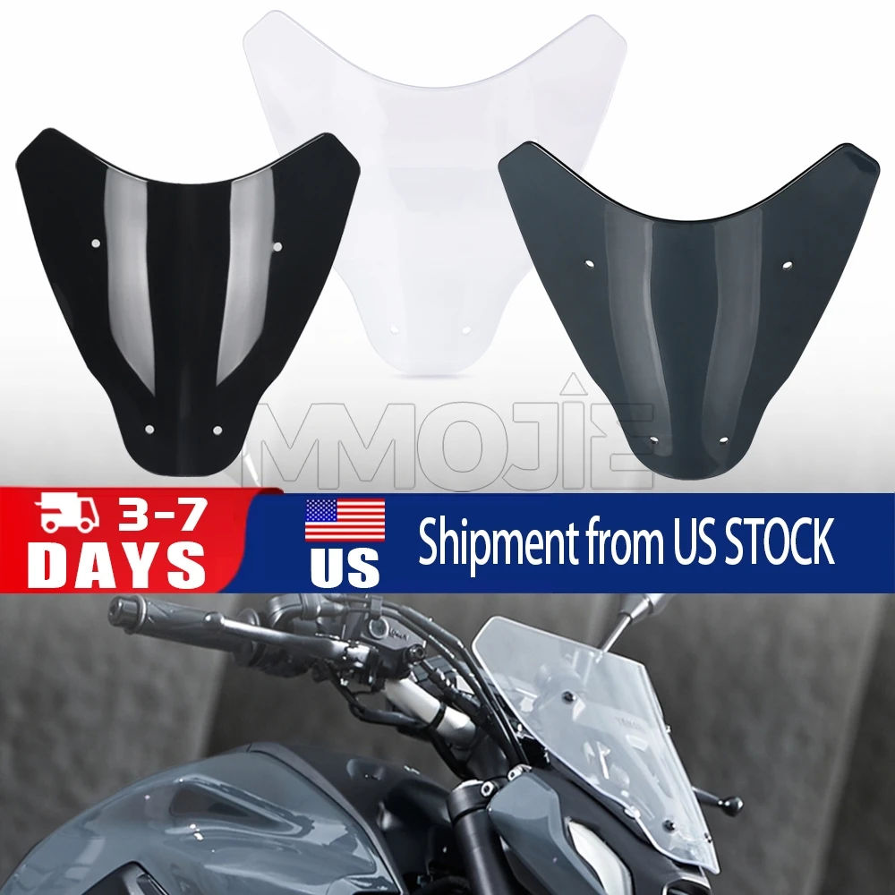 

Motorcycle Accessories Front Windshield Windscreen Wind Screen Deflector Fit For YAMAHA MT-07 MT07 MT 07 2021 2022 2023 2024