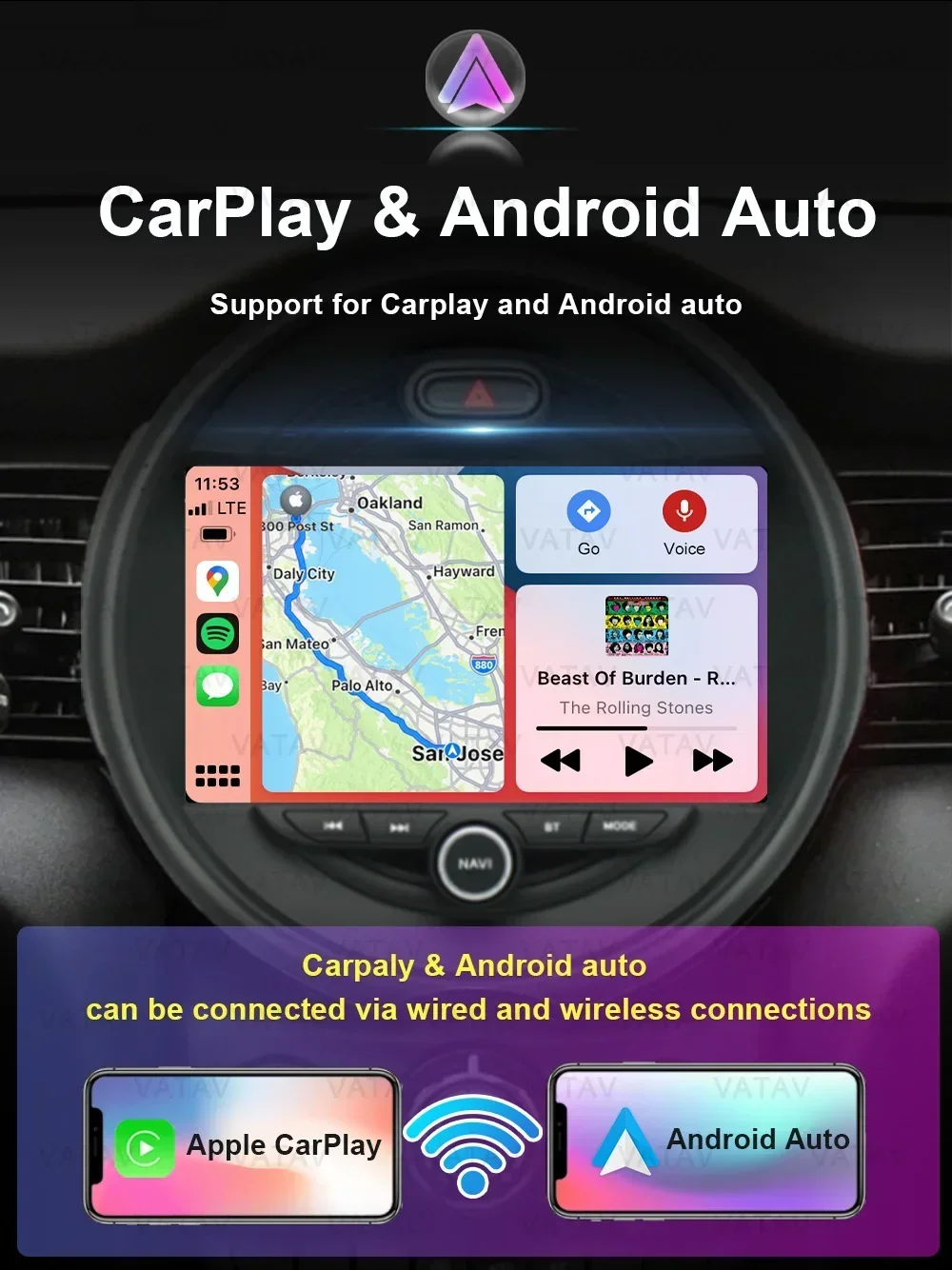 For MINI ONE COOPER S F55 F56 2014-2019 Car Multimedia Carplay Android Auto GPS Navigation Radio Stereo Video Player Head Unit