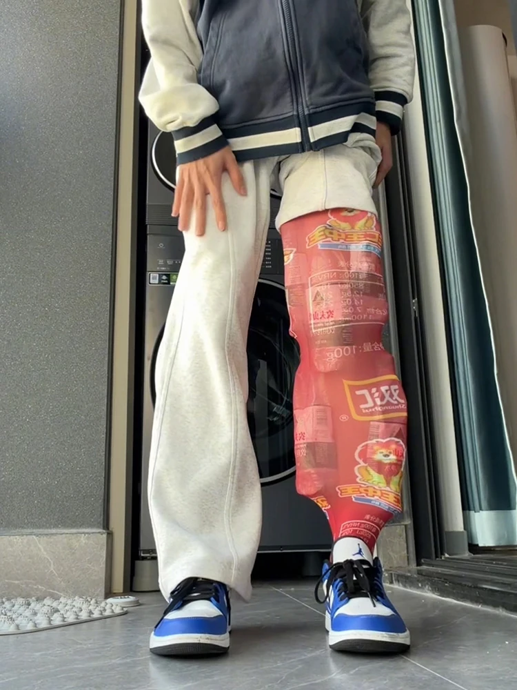 

Slimming Effect ey Micro Flared Fitn Straight Leg Pants Winter Fce Lined Casual Loose Fit Knife Trousers