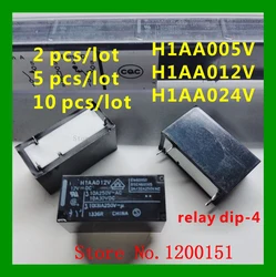 H1AA005V H1AA012V H1AA024V -H1AA024V 4PIN 10A 5VDC 12VDC 24VDC  Relay