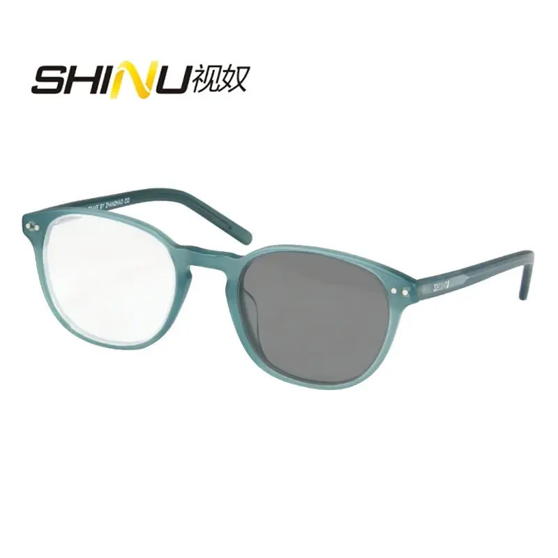 Small face Women's glasses acetate frame photochromic multifocal progressive reading glasses woman near and far multifocal