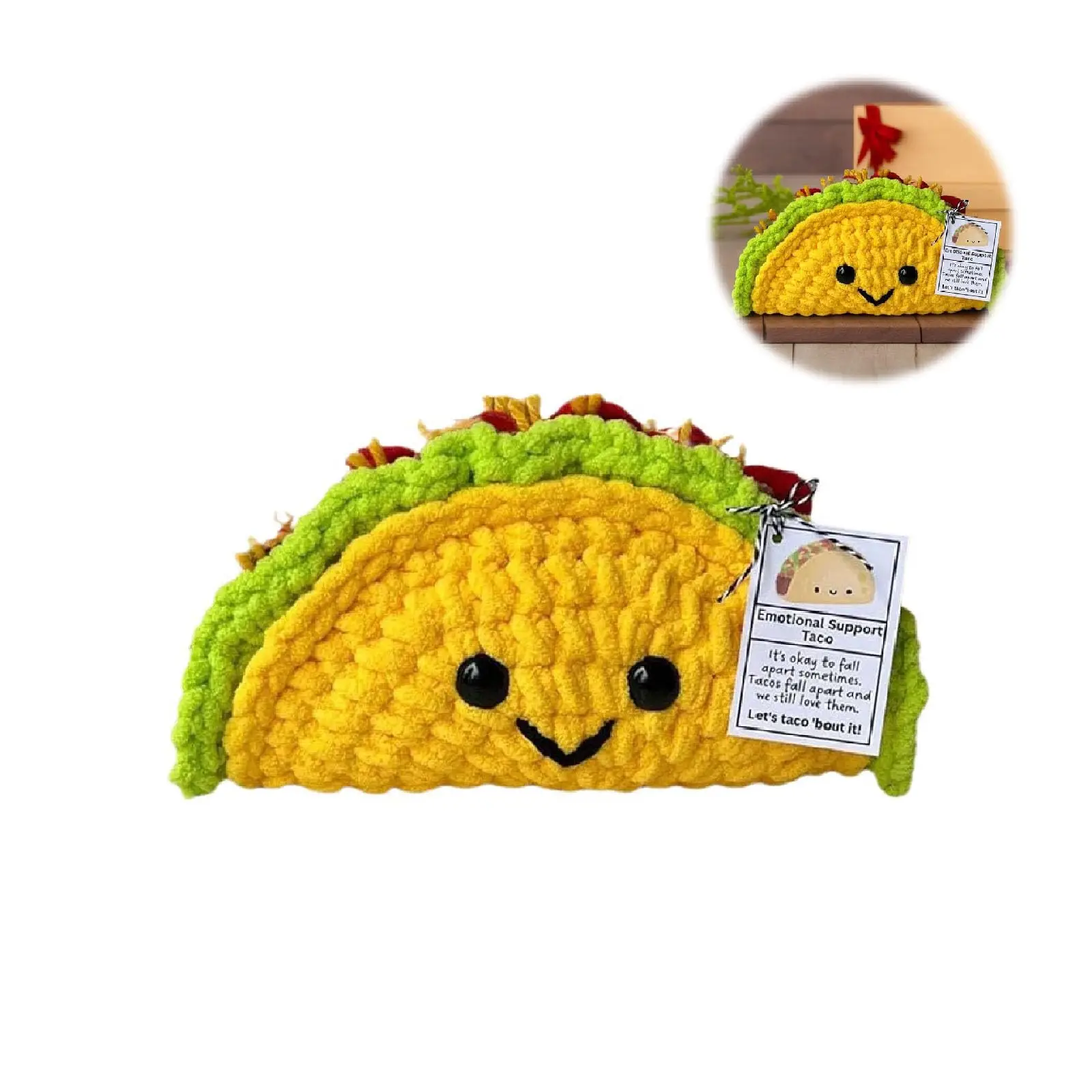 Adorable juego de peluche de comida, regalos de comodidad emocional hechos a mano para amigos y familiares: lindo soporte para cualquier ocasión