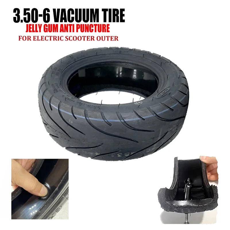 

CST 3.50-6 Jelly gum anti puncture Vacuum Tire for Electric Scooter Parts Thickening Tubeless Explosion-proof Tyre